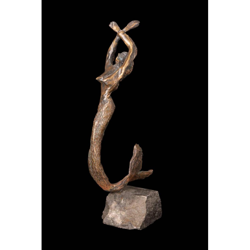 Guy Degrenne 'The mermaid' bronze sculpture