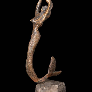 Guy Degrenne 'La sirène' sculpture en bronze