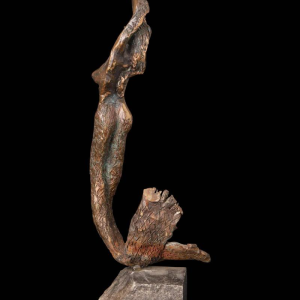Guy Degrenne 'La sirène' sculpture en bronze
