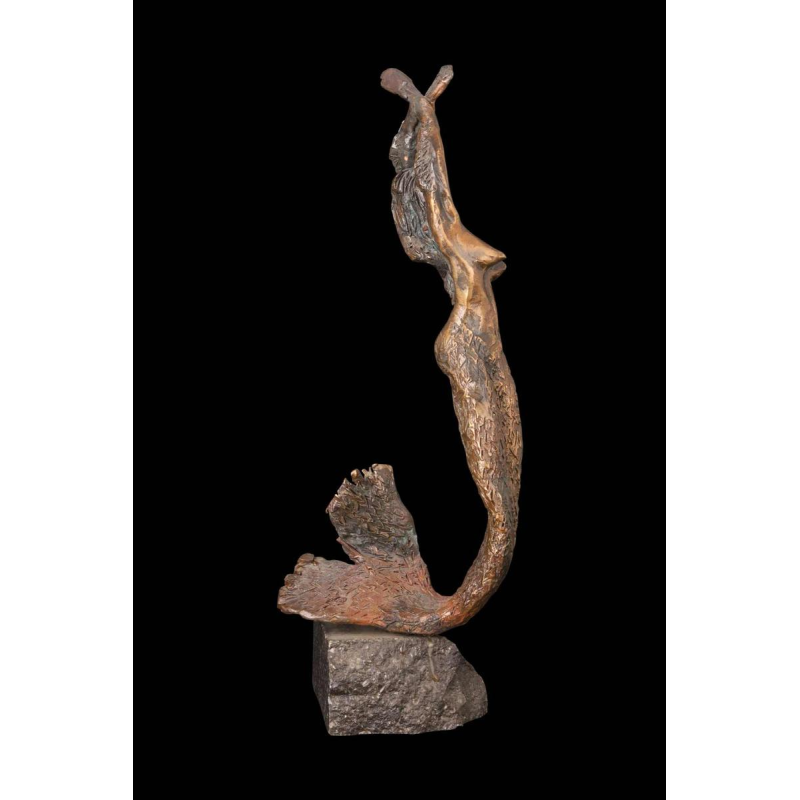 Guy Degrenne 'The mermaid' bronze sculpture