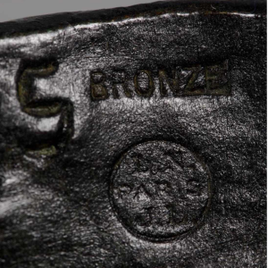 Pierre le Faguays "Le Barreur", bronzen sculptuur