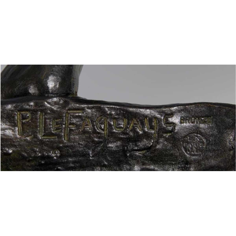 Pierre le Faguays "Le Barreur", bronze sculpture