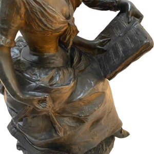 Georges Van Der Straeten "Le Pierrot dragueur" sculpture, artistic bronze (regule)