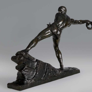 Pierre le Faguays "Le Barreur", bronze sculpture