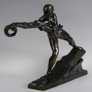 Pierre le Faguays "Le Barreur", bronze sculpture