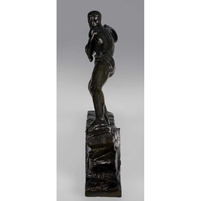 Pierre le Faguays "Le Barreur", bronzen sculptuur