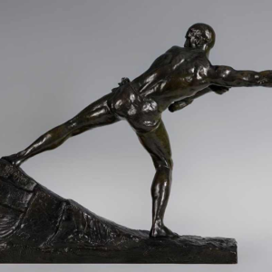 Pierre le Faguays "Le Barreur", bronzen sculptuur