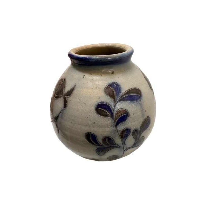 Rare La Roche stoneware vase, 1950s, with fish and seahorse motifs