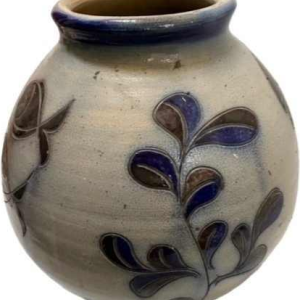 Rare La Roche stoneware vase, 1950s, with fish and seahorse motifs