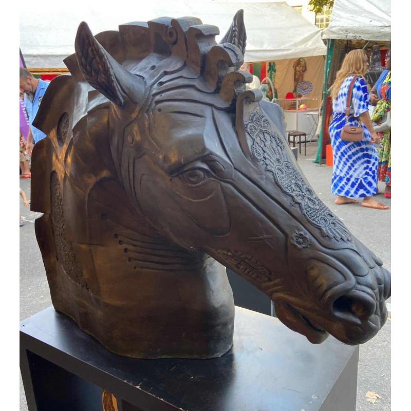 Tête de cheval en bronze de Daniel Monic
