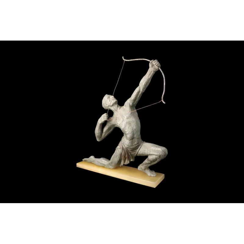 Jean de Roncourt "The archer" Art Deco sculpture in regula, ca 1920