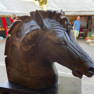 Tête de cheval en bronze de Daniel Monic