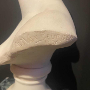 Marble bust of Diana by Alphonse Van Beurden 1896