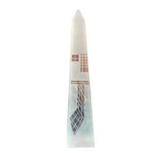 Art Deco crystal Obelisk by Anatole Riecke