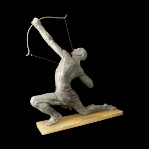 Jean de Roncourt "L'archer" sculpture Art Déco en régule, ca 1920