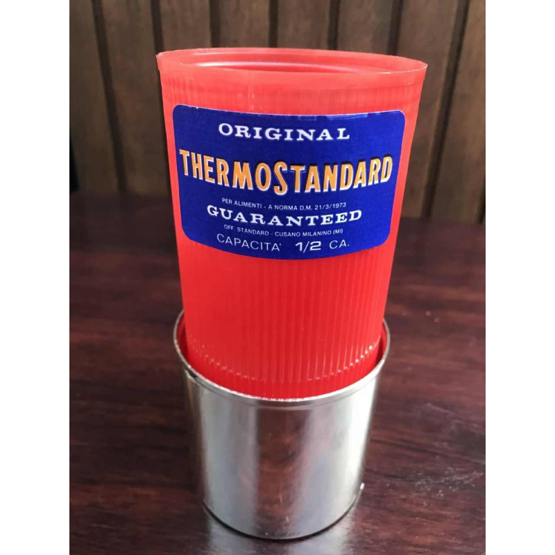 Lancel Paris Medicina vintage silver plated thermos, Italy silverplate