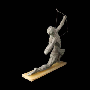Jean de Roncourt "De boogschutter" Art Deco sculptuur in regula, ca 1920