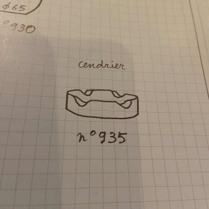 Rare cendrier en grès Kéramis