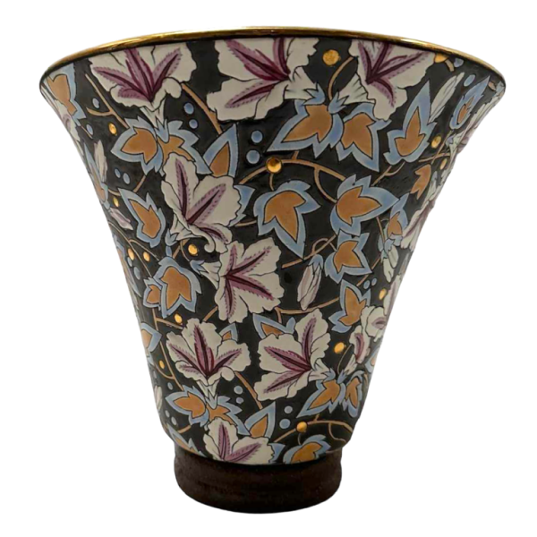 Raymond Chevalier for Kéramis, Art Deco enamelled cloisonné ceramic vase