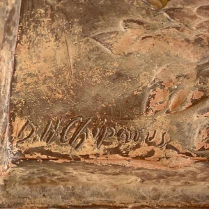 Demeter Chiparus "Bison" terracotta animal sculpture