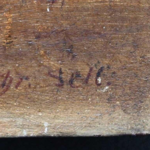 Christian Sell 'Scène militaire équestre allemande' peinture huile sur panneau, XIXe siècle