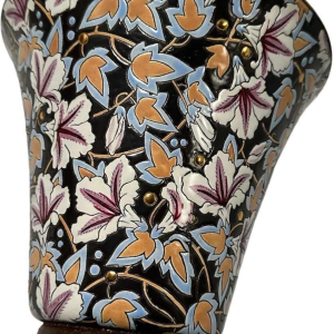 Raymond Chevalier for Kéramis, Art Deco enamelled cloisonné ceramic vase