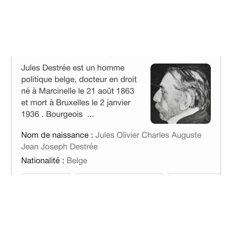 Bust of the famous lawyer Jules Destrée