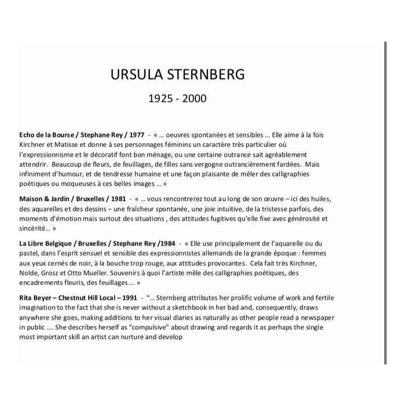 6 aquarellen project voor tentoonstelling in Brussel Ursula Sternberg-Hertz