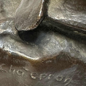 Amédée Charron "The archaeological expert" bronze sculpture