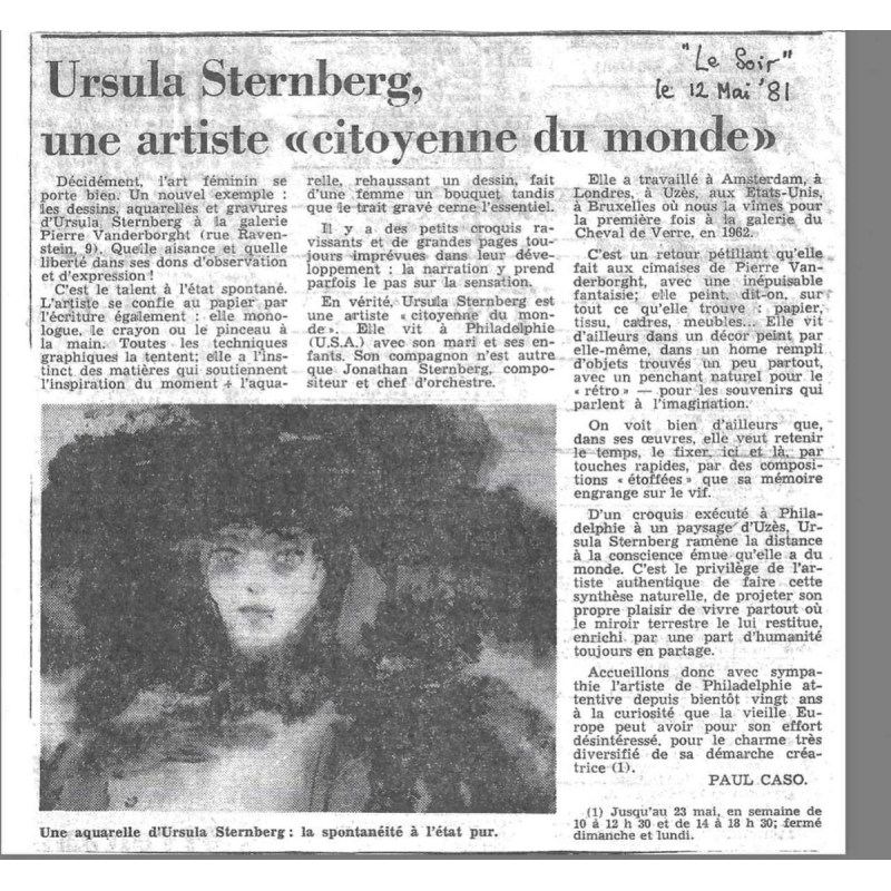 6 aquarellen project voor tentoonstelling in Brussel Ursula Sternberg-Hertz