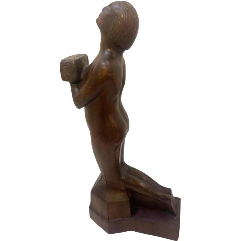 Symbolist sculpture by Félix Van Cuyck Belgian school