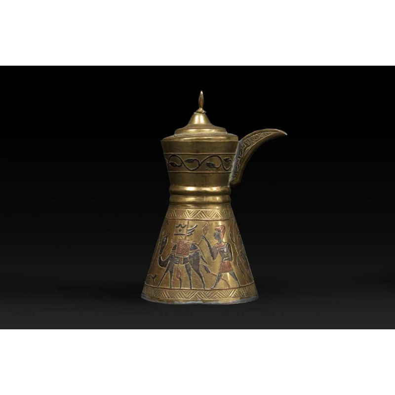 Egyptische Dallah koffiepot: Symbool van gastvrijheid en culturele rijkdom, 20e eeuw