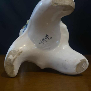 Paar grote aardewerk vazen uit Desvres van Jules Verlingue, ca 1900 Art Nouveau