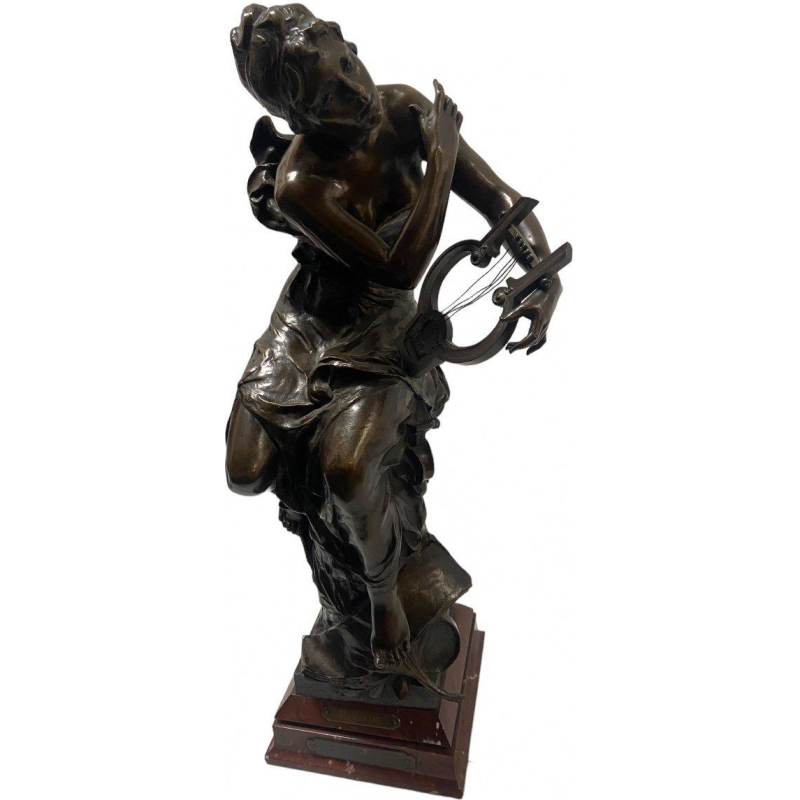 Charles Samuel "Prélude" sculpture en bronze, éditeur J.Petermann Bruxelles