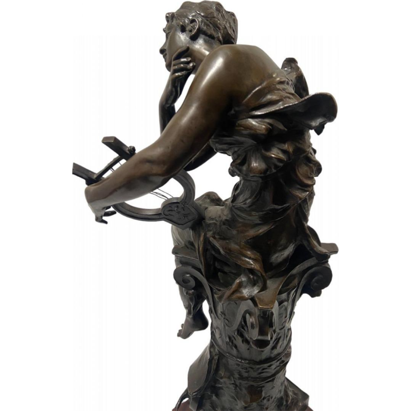 Charles Samuel Prélude bronze sculpture, publisher J.Petermann Brussels