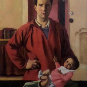 The artist and his daughter by Jacques Dormont