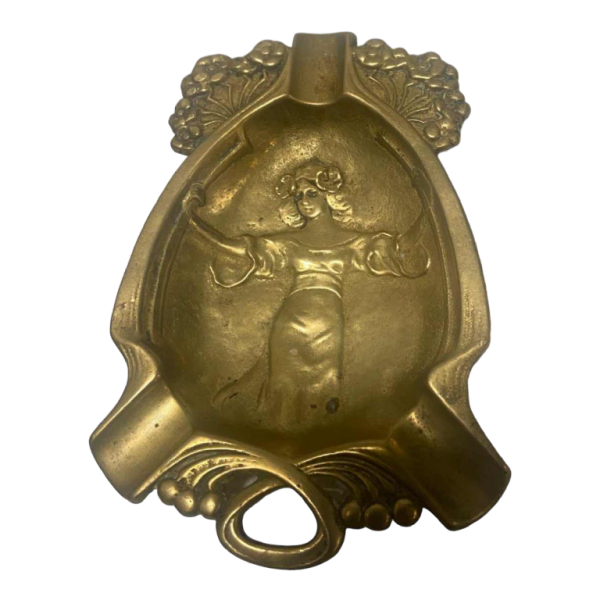Art Nouveau brass ashtray