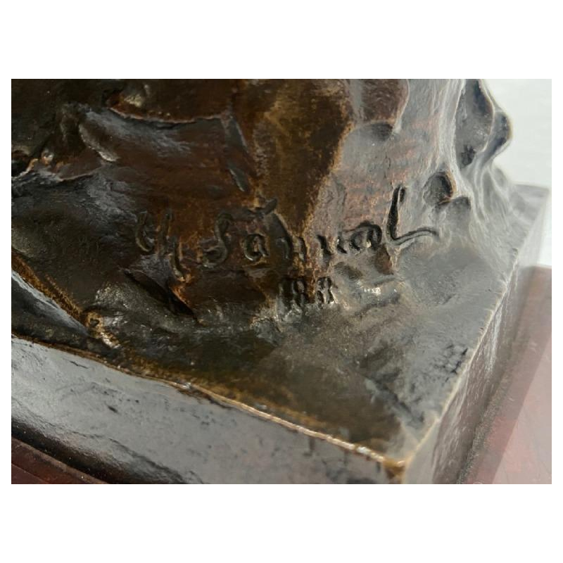 Charles Samuel Prélude bronze sculpture, publisher J.Petermann Brussels