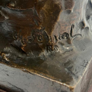 Charles Samuel "Prélude" sculpture en bronze, éditeur J.Petermann Bruxelles