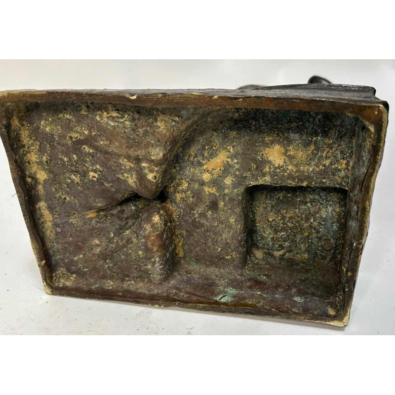 Bronzen sculptuur Pierre Henri Van Perck "Elégante à l'Eventail", 1911