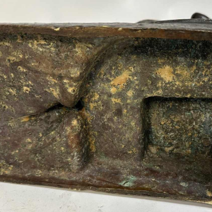 Pierre Henri Van Perck "Elégante à l'Eventail" bronze sculpture, 1911