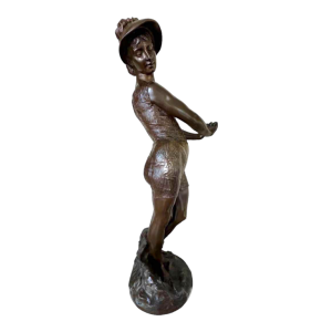 Bronze rare La Baigneuse de Charles Brunin