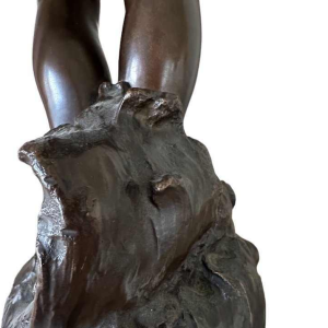 Zeldzame bronzen La Baigneuse van Charles Brunin
