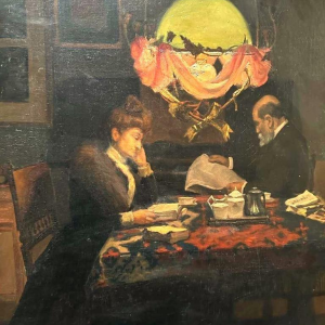 La Lecture de André Delpey 1906, huile sur toile