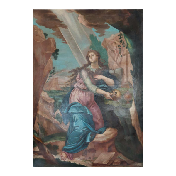 Schilderij "Maria-Magdalena" olieverf op doek, 19e eeuw