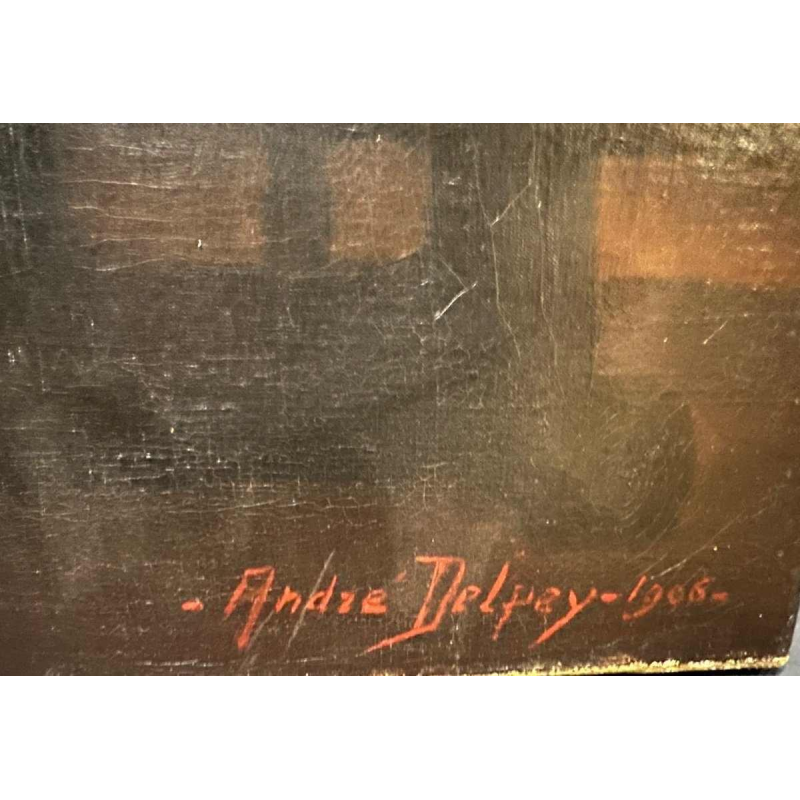 La Lecture door André Delpey 1906, olie op doek