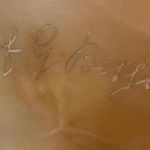 Giuseppe Bessi, marmeren sculptuur, buste van Jeanne d'Arc gesigneerd, eind 19e eeuw