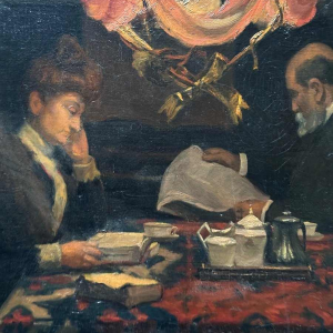 La Lecture de André Delpey 1906, huile sur toile