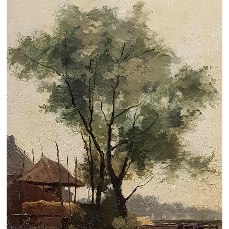 Sans titre, huile sur panneau de Prosper DE WIT (1862-1951) :