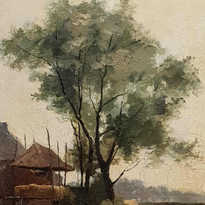 Untitled, oil on panel by Prosper DE WIT (1862-1951):